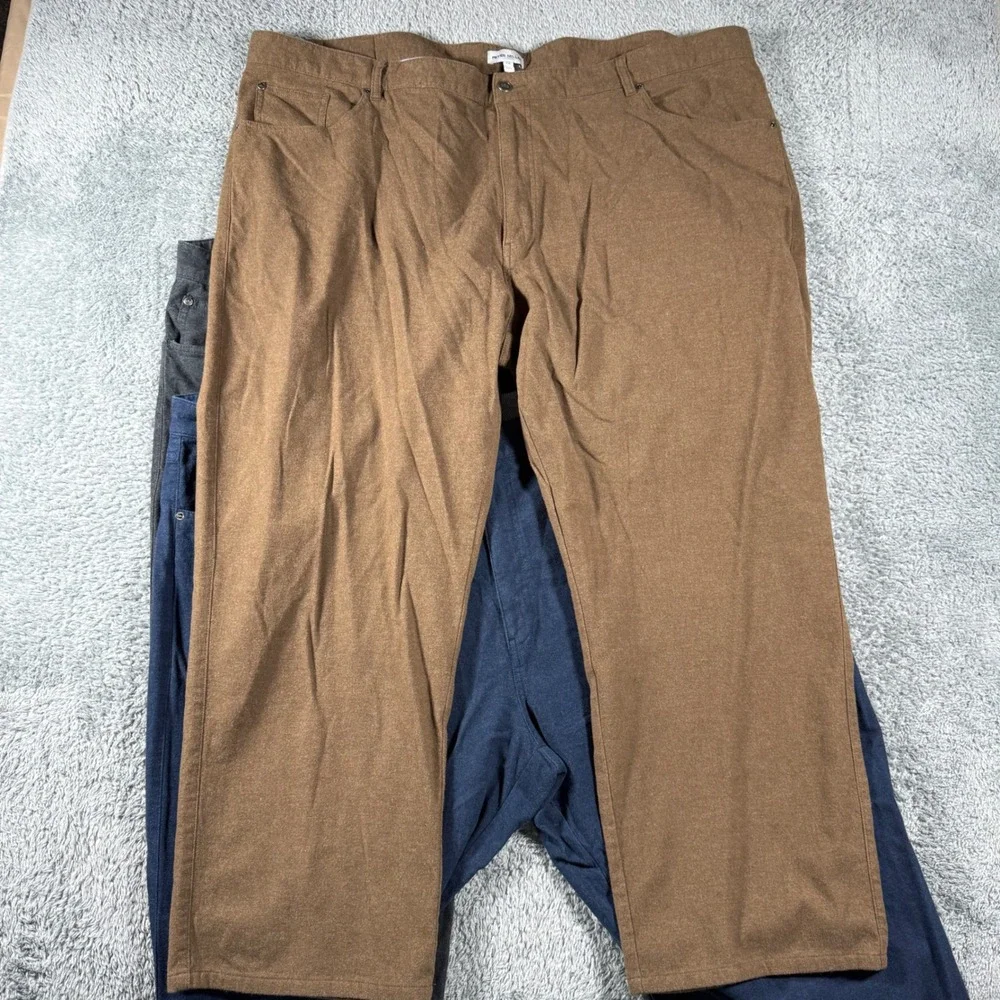 Lot of 3 Peter Millar Crown Mountainside Flannel 5 Pocket Pants Mens 48Rx28